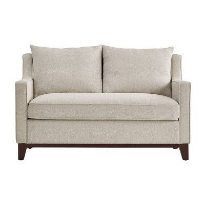  Madge Tweed Fabric Loveseat Oatmeal - Inspire Q
