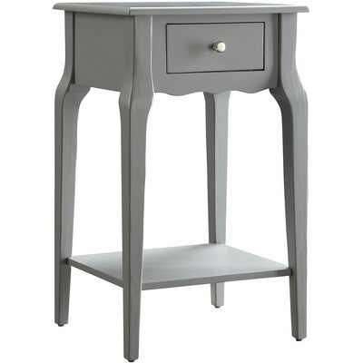  Hale 1 Drawer Wood Storage End Table Gray - Inspire Q
