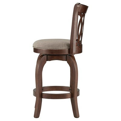  24" Parma Swivel Counter Height Barstool Wood - Inspire Q