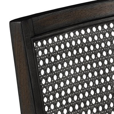  Set Of 2 South Hill Beige Linen Rattan Back Dining Chairs - Inspire Q