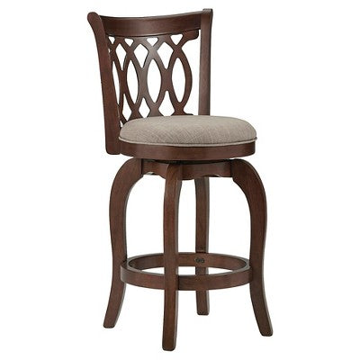  24" Parma Swivel Counter Height Barstool Wood - Inspire Q