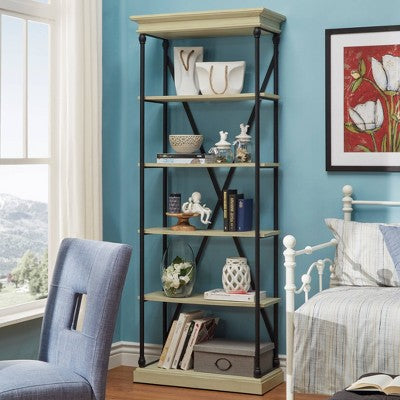  84" Belvidere 5 Shelf Narrow Bookshelf - Inspire Q