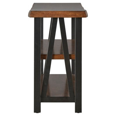  Hartwell Living Edge Rustic Industrial Console Table - Brown - Inspire Q