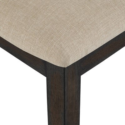  Set Of 2 South Hill Beige Linen Rattan Back Dining Chairs - Inspire Q