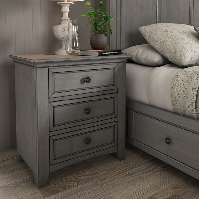  Cory 3 Drawer Wood Modular Storage Nightstand With Charging Station - Inspire Q