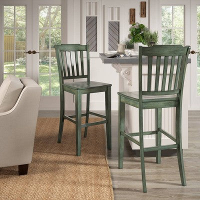  Set Of 2 29" South Hill Slat Back Barstools - Inspire Q