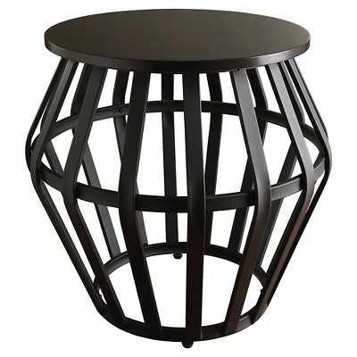  Pelham Drum Accent Table Black - Inspire Q