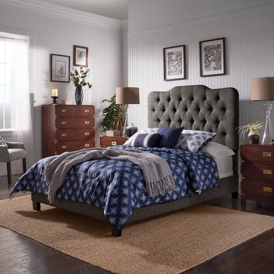  Edensor Adjustable Diamond Tufted Camel Back Bed - Inspire Q