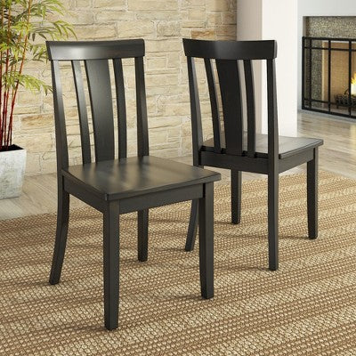  Inspire Q 2pk Keenan Slat Back Dining Chairs Finish