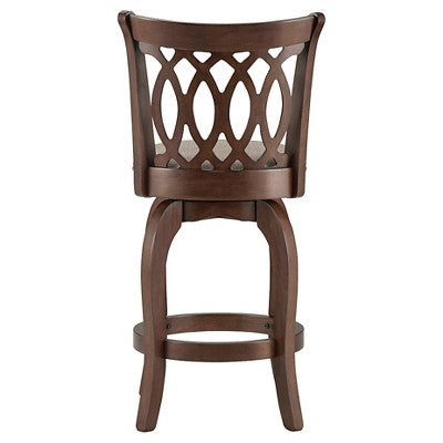  24" Parma Swivel Counter Height Barstool Wood - Inspire Q