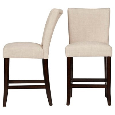  Set Of 2 24" Quinby Counter Height Barstools Wood - Inspire Q