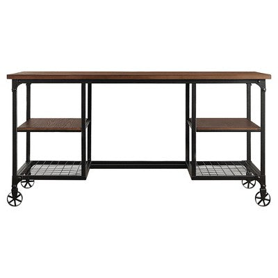  Merida Mixed Media Writing Desk Black - Inspire Q