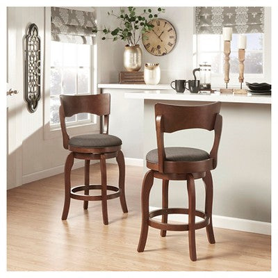 24" Calder Swivel Counter Height Barstool - Inspire Q