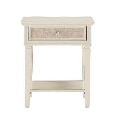  Leavitt Linen Drawer Face Nightstand Beige - Inspire Q